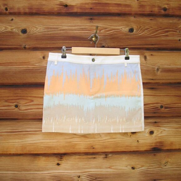 NWT Tibi Print Stretch Cotton Mini Skirt - Picture 2 of 7